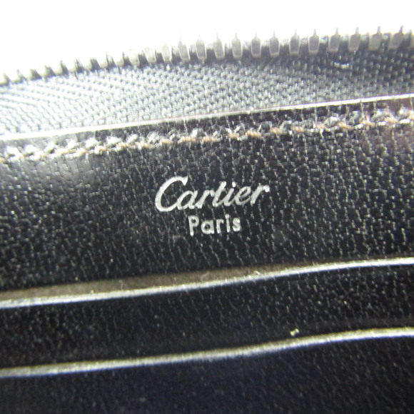CARTIER Les Must Card Case L3001124 Women,Men Goatskin Coin Purse/coin Case Blac - Picture 8 of 10